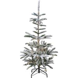 Northlight Pre-Lit Noble Fir Artificial Flocked Christmas Tree-Warm Clear Led Lights