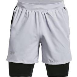 Under Armour Launch 5'' 2-in-1 Shorts Men - Mod Gray/Black