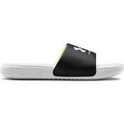 Under Armour Boys' UA Ansa Fixed Slides - White/Black