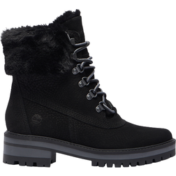 Timberland Courmayeur Valley 6 Inch Faux Fur Boot W - Black Nubuck