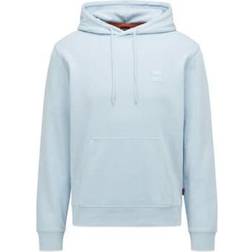 HUGO BOSS Wetalk Hooded Sweatshirt with Logo Patch - Open Blue