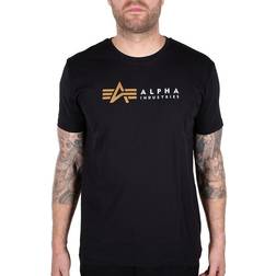 Alpha Industries T-Shirt Mit Label-Print - Dunkelblau