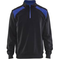 Blåkläder 3353 Half Zip Sweatshirt - Black/Cornflower Blue