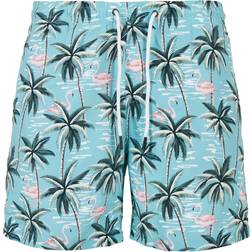 Urban Classics Pattern Swim Short - Blau