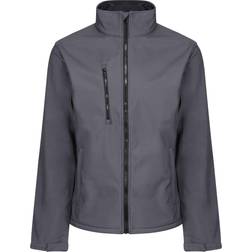 Regatta Mens Eco Ablaze Full Zip Soft Shell Jacke - Seal Grey/Schwarz