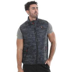 Lee Cooper Camo Print Padded Gilet Mens Multi