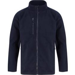 Henbury Unisex Recycled Fleece Jacket - Noir/Bleu