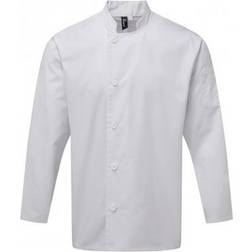 Premier Mens Essential Long-Sleeved Chef Jacket (White)