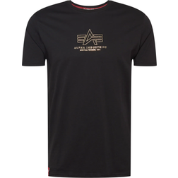 Alpha Industries Basic T ML Foil Print T-shirt - Zwart