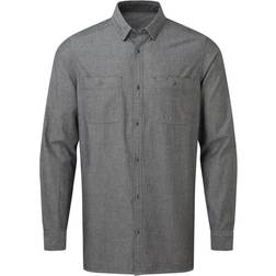 Premier Camicia a maniche lunghe organica in chambray da uomo - Violetto