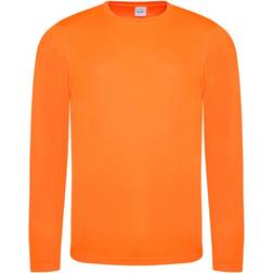 AWDis AWDis Just Cool Mens Long Sleeve Cool Sports Performance Plain T-Shirt (Charcoal)