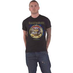 Iron Maiden Unisex T-Shirt/Powerslave Mummy Circle (Large)
