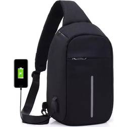 eStore Anti-Theft Shoulder Strap Bag - Black