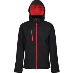 Regatta Mens Venturer Hooded Soft Shell Jacket (black/black)