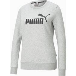 Puma Women's Essentials Logo Crew Neck Sweater - Gray