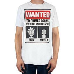 Rick And Morty Mens Wanted T-Shirt (White)