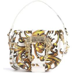 Versace Jeans Couture Borsa a tracolla mezzaluna saffiano con stampa Regalia Baroque Hvid, Dame Hvid Onesize