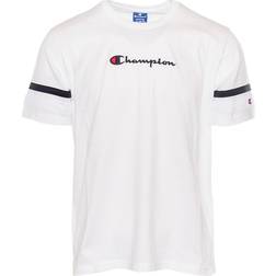 Champion Stripe Detail Script Logo T-shirt