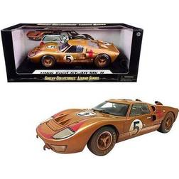 1966 Ford GT-40 MK II 5 Gold After Race (Dirty Version) 1/18 Diecast Model Car by Shelby Collectibles