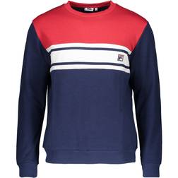 Fila Men's BETTOLLE Crew Neck Sweatshirt, Medieval Blue-True Red-Bright White