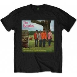 The Beatles Strawberry Fields Forever Men's Blk T Shirt: Med