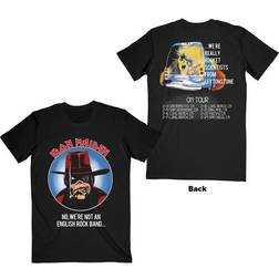 Iron Maiden Unisex T-Shirt/Not An English Rock Band (Back Print) (XX-Large)