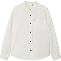 Name It Boys' long-sleeve organic cotton shirt, White