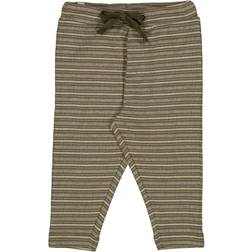 Wheat Jersey Bukser Manfred - Heather Green Stripe