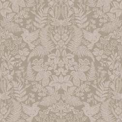 Holden Woodland Stitch Taupe Wallpaper wilko