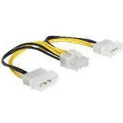 DeLock 2x Molex 4-Pin to 8-pin EPS