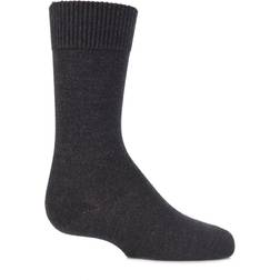 Falke Comfort Wool K SO lana tinta unita 1 paio Calzini Unisex - Black