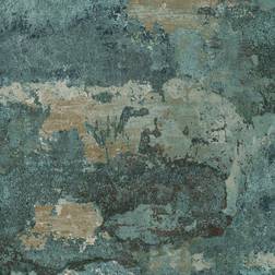 Holden Concrete Texture Teal Wallpaper wilko