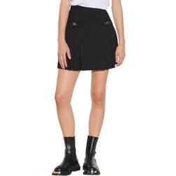 Sandro Rebecca Stitched Pleats Short Skirt