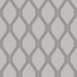 Debona Ariana Geometric Wallpaper Grey Silver 2490