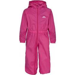 Trespass Button Babies Rain Suit - Navy Blue