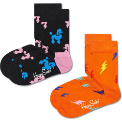 Happy Socks Kid's Poodle Socks - Orange (KPDL02-9300)