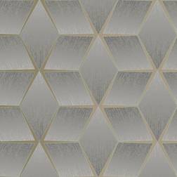 Rasch Textured Geometric Wallpaper Grey 310610