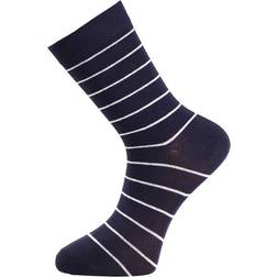 Trofé Bamboo Stocking Striped 2-pack - Navy