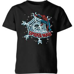 Marvel Amazing Spider-Man Snowflake Web T-Shirt - Black