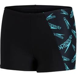 Speedo Badebukser Boom Logo Sort/Turkis (128) Badetøj