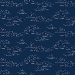 Superfresco Easy Navy Clouds Smooth Wallpaper