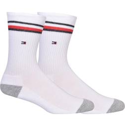 Tommy Hilfiger Lot de 2 Paires de Chaussettes Hautes Enfant - Blanc