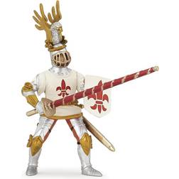 Papo 39790 Fantasy World White Knight Fleur De Lys Toy Figure, 3 Years or