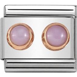 Nomination Classic Rose Double Opal Charm