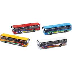 Goki City Bus with Pull Back 4pcs