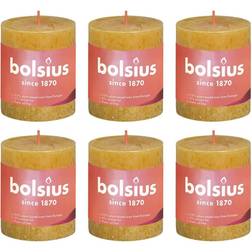 Bolsius Rustika blockljus 4-pack 80x68 mm honungsgul Stearinljus