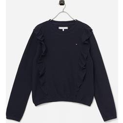 Tommy Hilfiger Ruffle Detail Long Sleeve T-Shirt DESERT SKY