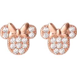 Disney Minnie Mouse Stone Set Earrings - Rose Gold/Transparent