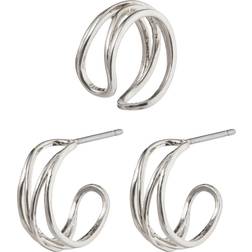 Pilgrim Native Beauty Sølvbelagt Hoops/Earcuff