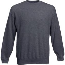 Fruit of the Loom Mens Classic 80/20 Heather Set-in Sweatshirt - Dark Grey